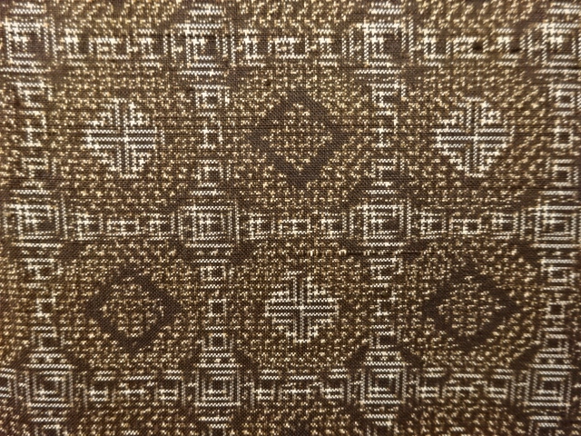 JAPANESE KIMONO / ANTIQUE KIMONO / DORO OSHIMA TSUMUGI / WOVEN GRID